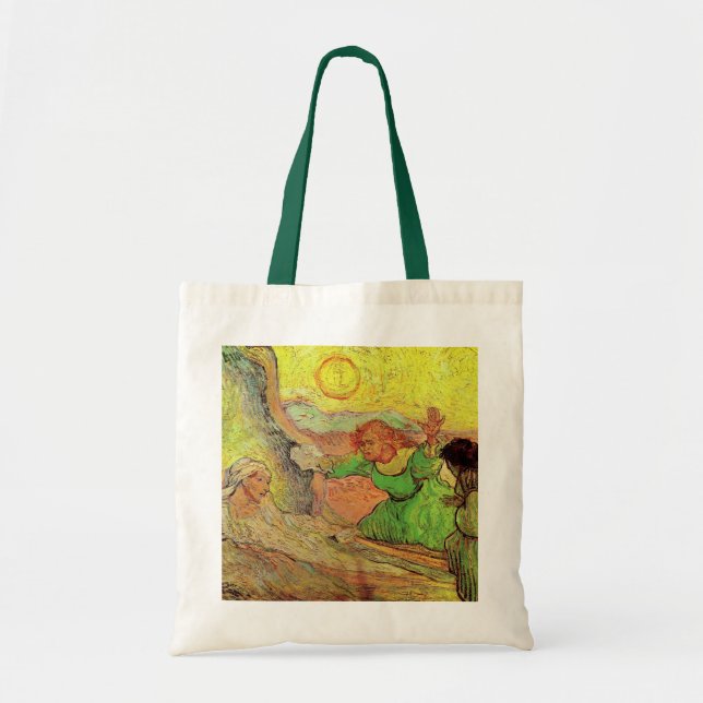 Bolso De Tela El levantamiento de Lázaro por Vincent van Gogh (Frente)