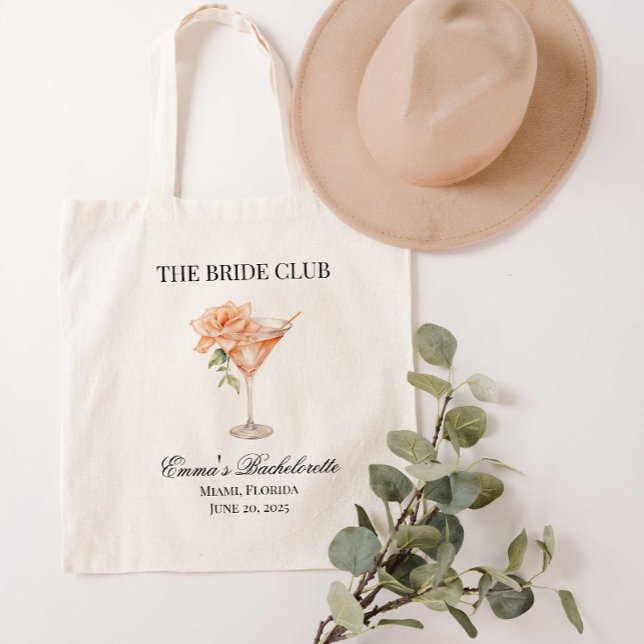 Bolso De Tela El lienzo de cócteles Rubor Bride Club (The Bride Club Canvas Tote.
Customize the front and/or the back.)