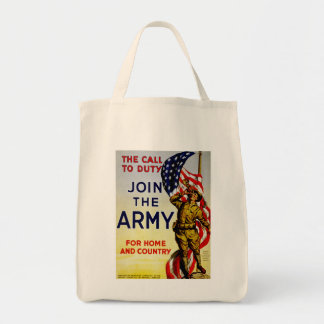 Bolso De Tela El llamado al deber ~ Únase al ejército