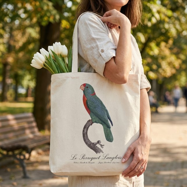 Bolso De Tela El loro Langlois de Jacques Barraband (Le Perroquet Langlois by Jacques Barraband. Tote Bag)