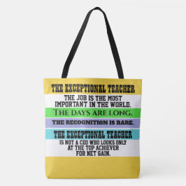 BOLSO DE TELA EL MAESTRO EXCEPCIONAL - ¡VEA ATRÁS!