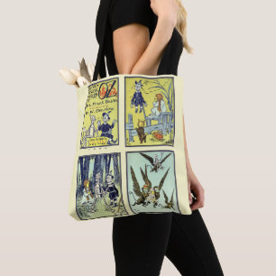 Bolso De Tela El Mago de Oz Vintage, 4 Escenas de Cuentos de Had