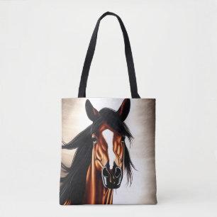 Bolso De Tela El Majestuoso Mustang - El Espíritu De Libertad