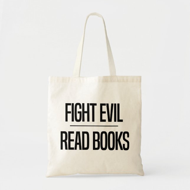 Bolso De Tela El mal de la lucha leyó el regalo del aficionado a (Frente)