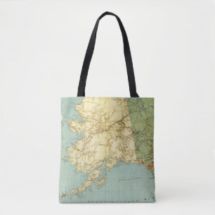Bolso De Tela El mapa de McNally del rand de Alaska
