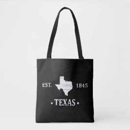 Bolso De Tela El mapa de Texas muestra el estado de la estrella 
