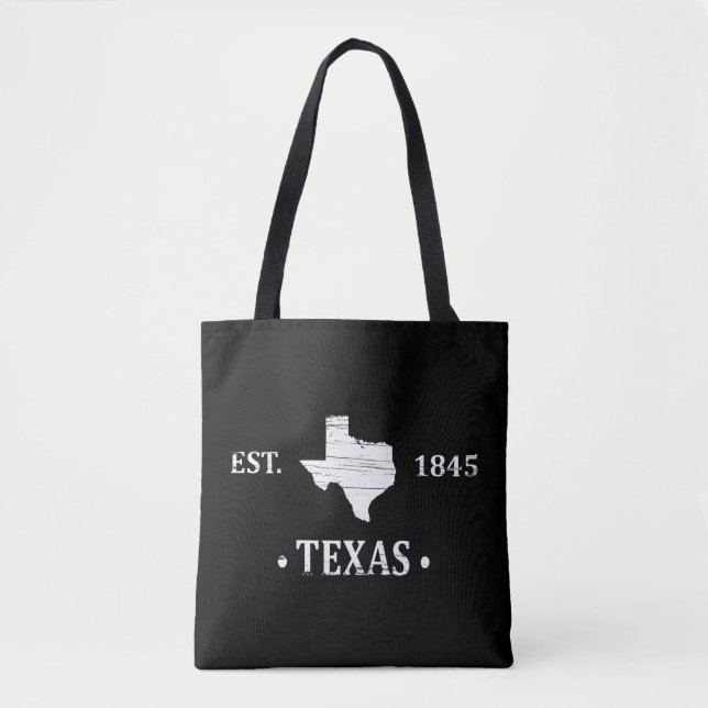 Bolso De Tela El mapa de Texas muestra el estado de la estrella  (Anverso)
