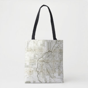 Bolso De Tela El mapa de Thayer de Denver Colorado