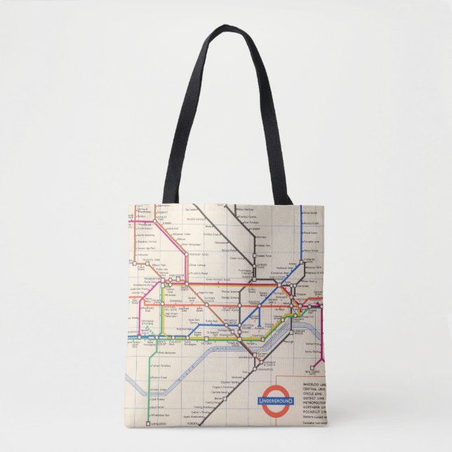 Bolso De Tela El mapa subterráneo de Londres (Anverso)
