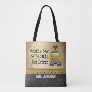 Bolso De Tela El mejor conductor de autobús escolar del mundo   