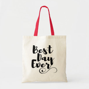 Bolso De Tela El mejor día de la fiesta de la Bachelorette Boda