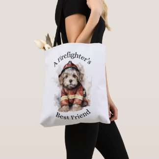 Bolso De Tela El mejor equipo de bomberos de perro amigo de un b