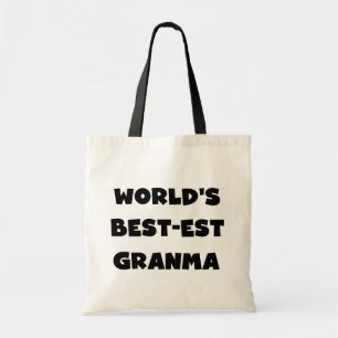 Bolso De Tela El Mejor-est Granma del mundo blanco y negro