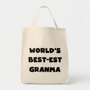 Bolso De Tela El Mejor-est Granma del mundo blanco y negro