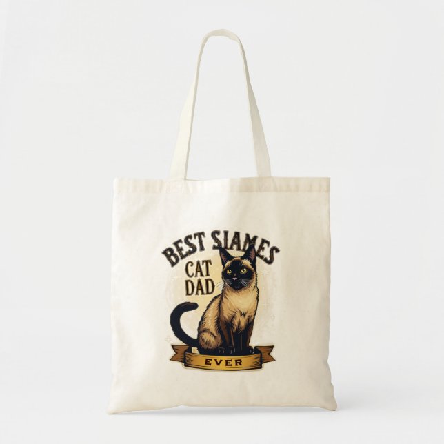 Bolso De Tela El mejor gato siamés (Frente)