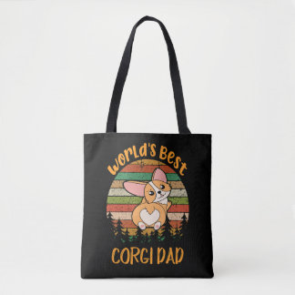 Bolso De Tela El mejor padre corgi del mundo en 48