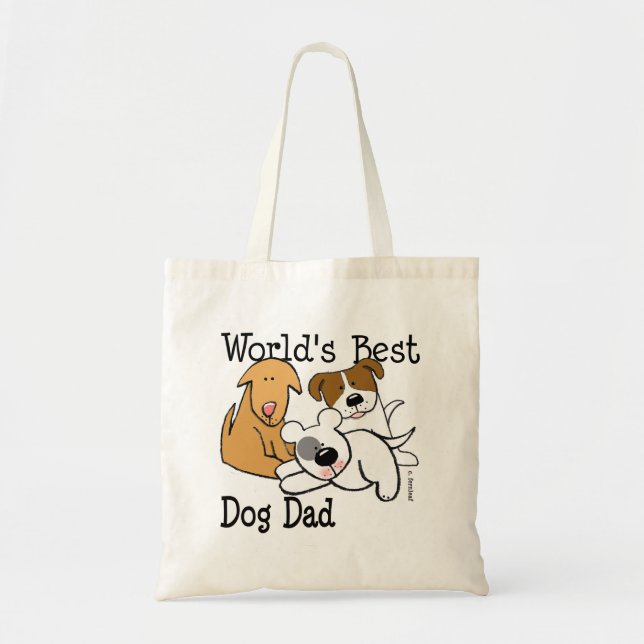 Bolso De Tela El mejor padre del perro del mundo (Frente)