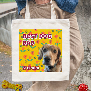 Bolso De Tela El mejor papá de perro personalizado - Día del pad