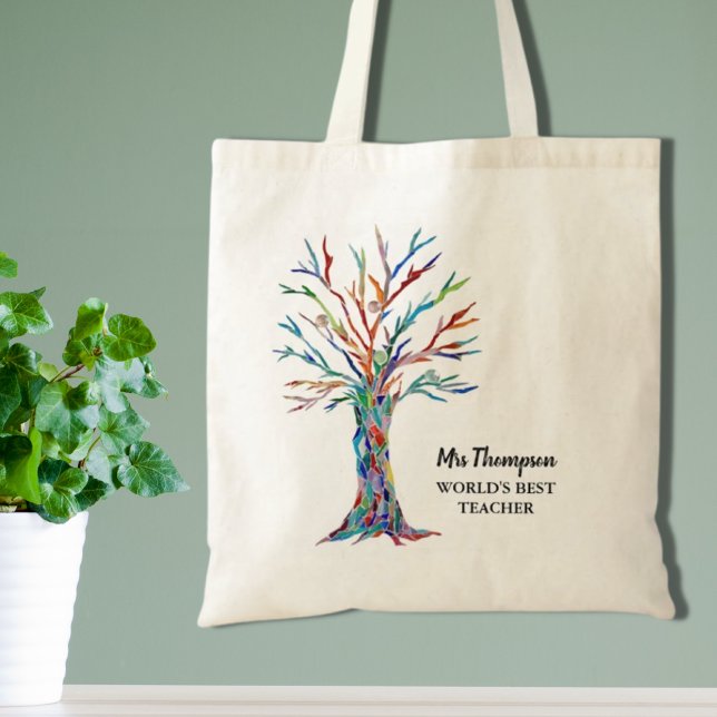Bolso De Tela El mejor profesor del mundo personalizado (Subido por el creador)