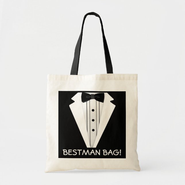 Bolso De Tela El mejor smoking de la boda del hombre (Frente)