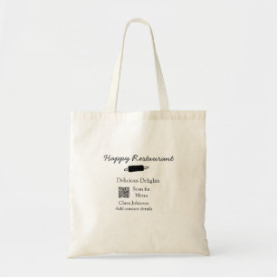 Bolso De Tela El menú de exploración de nombres de restaurantes 