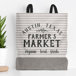 Bolso De Tela El mercado de los agricultores Personalizados de r