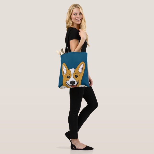 Bolso De Tela El mirar a escondidas del Corgi (Puesto)