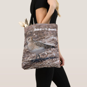 Bolso De Tela El mirlo de Baird en la playa