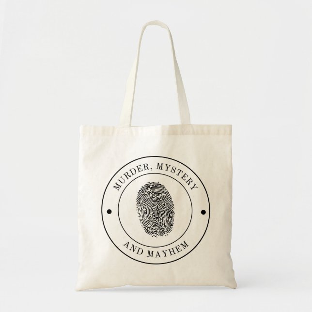 Bolso De Tela El misterio del asesinato y el caos (Frente)