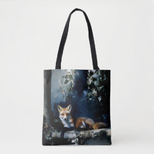 Bolso De Tela El misterioso zorro en el retrato de los bosques