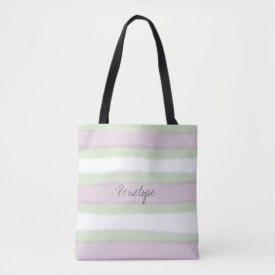 Bolso De Tela El modelo rayado del verde y del rosa añade su