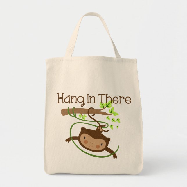 Bolso De Tela El mono se cuelga ahí (Frente)