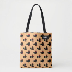 Bolso De Tela El motivo de Ball and Ninepins, personalizado