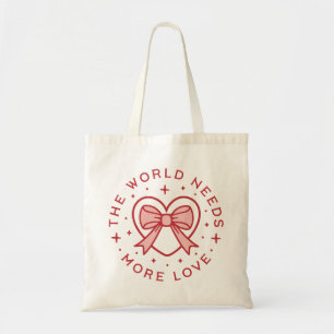 Bolso De Tela El mundo necesita más amor coquette preppy corazón
