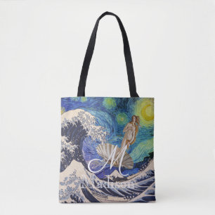 Bolso De Tela El nacimiento de Venus en la Gran Ola