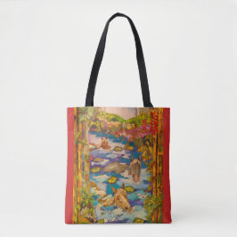Bolso De Tela El nadar rio abajo