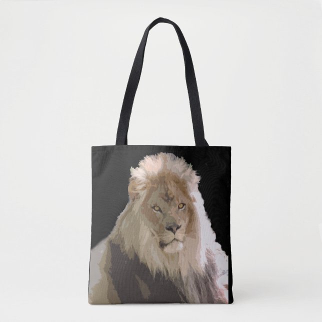 Bolso De Tela El negro león (Anverso)