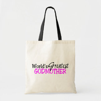 Bolso De Tela El negro más grande del rosa de la madrina de los