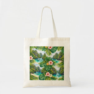 Bolso De Tela El Nido Laguna Tropical Floral