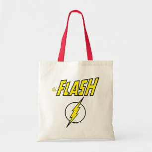 Bolso De Tela El nombre de The Flash y el logotipo del rayo