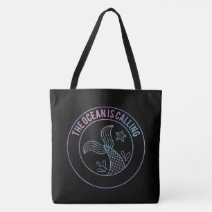 Bolso De Tela El océano está llamando Amor Océano Sirena