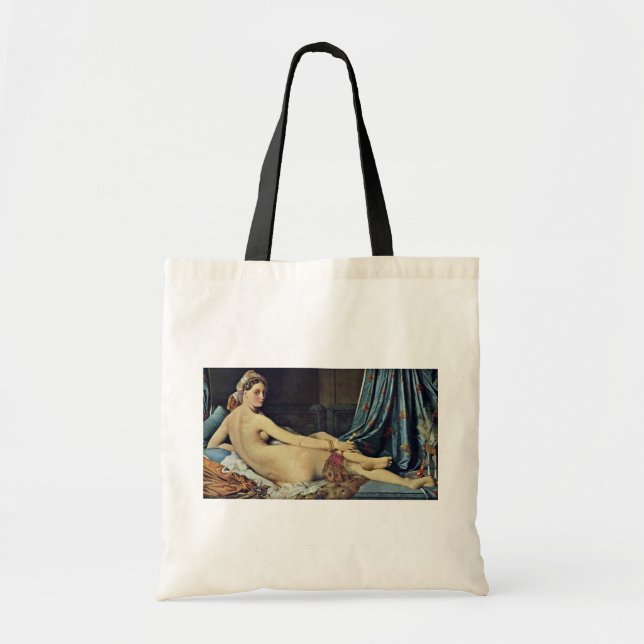 Bolso De Tela El Odalisque magnífico, por Ingres Jean Auguste (Frente)