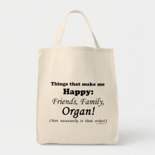 Bolso De Tela El órgano me hace feliz