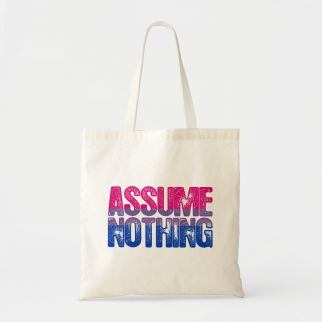 Bolso De Tela El orgullo bisexual no asume nada (Frente)