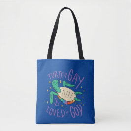 Bolso De Tela El orgullo gay de moda Turtley Gay Amado por Dios