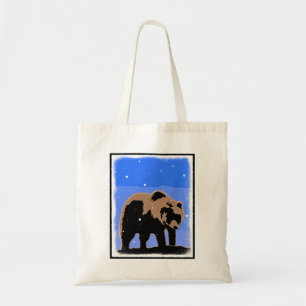 Bolso De Tela El oso pardo en invierno - Arte de vida salvaje or
