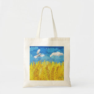 Bolso De Tela El paisaje de la bandera de Ucrania