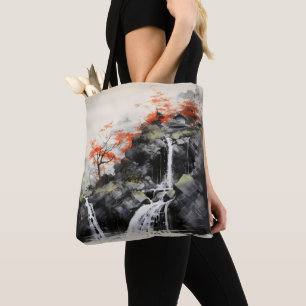 Bolso De Tela El paisaje de las cataratas de Asia