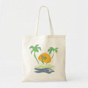 Bolso De Tela El paisaje de las playas de las islas tropicales.