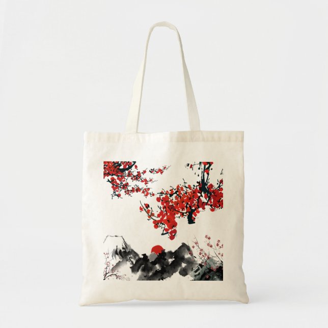 Bolso De Tela El paisaje japonés Tote Bag (Frente)